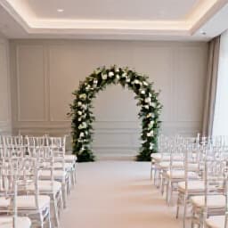 Customizable wedding ceremony space in San Francisco, showing flexible seating arrangements and adaptable decor options. Ideal for personalized wedding ceremonies.