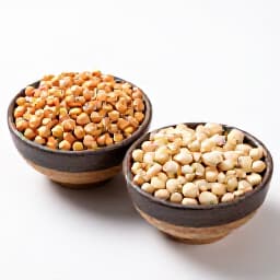 High-quality chickpeas and fava beans, essential ingredients for authentic falafel at Beluga Restaurant in San Francisco, emphasizing fresh preparation.
