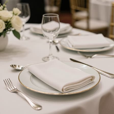 Elegant Wedding Reception Table Setting in San Francisco