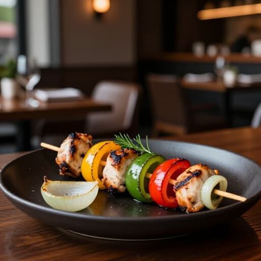 An inviting spread of authentic A La Carte dishes at Beluga Restaurant in San Francisco. A diverse table showcasing Russian pelmeni, Armenian shish kebab, and Mediterranean falafel, highlighting the customizable dining experience with fresh, vibrant ingredients and rich flavors.