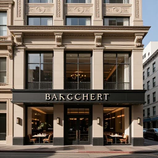 Exterior of Beluga Restaurant & Banquet Hall in San Francisco. The inviting venue on Geary Blvd is perfectly situated in the Richmond District for any private event.