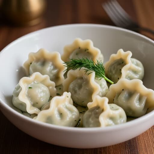 Executive Chef perfecting Russian Pelmeni in Beluga Restaurant kitchen. Chef preparing authentic Russian, Armenian, and Mediterranean dishes, emphasizing fresh ingredients and traditional techniques in a modern kitchen setting in San Francisco.