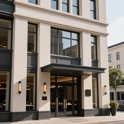 Exterior view of Beluga Restaurant & Banquet Hall on Geary Blvd in San Francisco