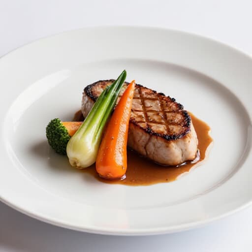 Elegant table setting for a corporate dinner featuring Russian, Armenian, and Mediterranean cuisine. A beautifully arranged dining table in a banquet hall, showcasing gourmet dishes and fine glassware, ready for a professional business event.