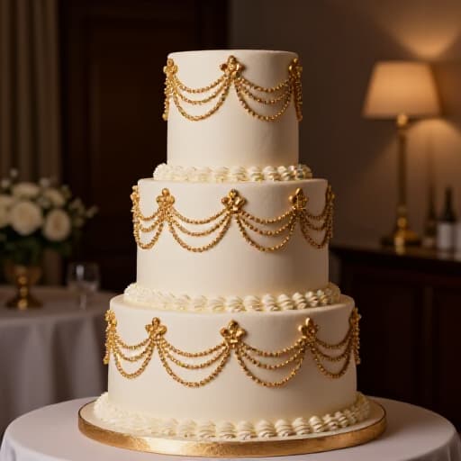 Elegant specialty cake delivery and professional setup in San Francisco. A beautifully decorated multi-tiered cake being carefully positioned by a professional for an event, showcasing the meticulous handling and presentation services offered by Beluga Banquet Hall for custom cakes.