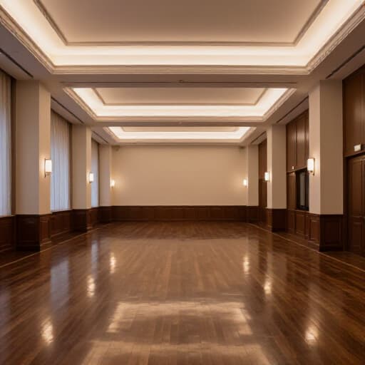 Elegant and versatile banquet hall setup in San Francisco, ready for diverse events. Beautifully decorated event space with flexible seating arrangements, showcasing a sophisticated ambiance suitable for weddings and corporate functions.