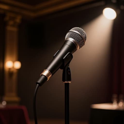 Elegant engagement party decor with soft lighting and live music setup in San Francisco. A beautifully decorated banquet hall setting prepared for a special event with a stage for performers.