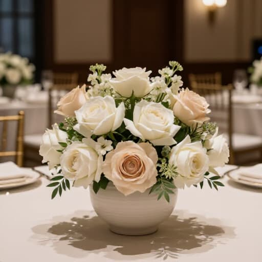 Elegant banquet hall setup in San Francisco for event venue selection. A beautifully decorated event space with tables, chairs, and lighting prepared for a private or corporate event, showcasing the ideal setting for celebrations.