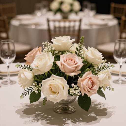 Elegant private event setup in Beluga Banquet Hall, San Francisco, showcasing a beautifully decorated table and refined ambiance perfect for sophisticated gatherings