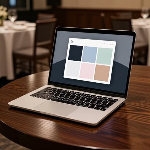 Elegant corporate event setup in a San Francisco banquet hall. A professionally organized corporate meeting with attendees, showcasing sophisticated event planning and venue capabilities, ideal for corporate events San Francisco booking.