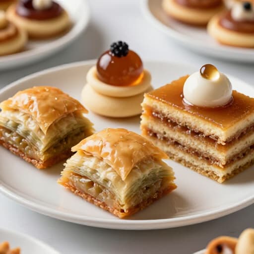 Exquisite Dessert Station with Baklava and Honey Cake for a San Francisco Wedding
