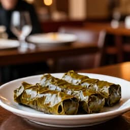 Authentic Armenian Cuisine Dining Experience in San Francisco. A beautifully set dining table with traditional Armenian dishes, emphasizing a welcoming and elegant restaurant atmosphere.