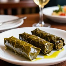Platter of authentic Dolma served at Beluga Restaurant in San Francisco