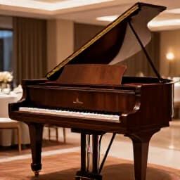 Guests enjoying live music and dining at Beluga Restaurant in San Francisco. An elegant scene with musicians performing, creating a vibrant and memorable atmosphere.