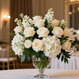 Elegant banquet hall set for an event in San Francisco. A beautifully decorated event space with tables, chairs, and ambient lighting, ready for a premier banquet hall rental.