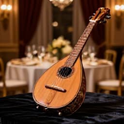 Elegant banquet hall setup with a stage ready for cultural performances. Luxurious dining area in San Francisco, prepared for a memorable event with fine cuisine.