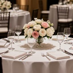 Elegant wedding reception venue in San Francisco, beautifully set for a custom wedding package, showcasing luxurious decor and ample space for guests. Ideal for couples seeking all-inclusive wedding packages in the Bay Area.