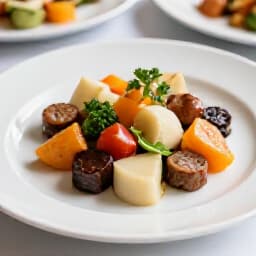 Exquisite banquet catering spread in San Francisco. A beautifully arranged table showcasing a variety of gourmet dishes, perfect for event catering, featuring fresh ingredients and professional presentation ready for guests.