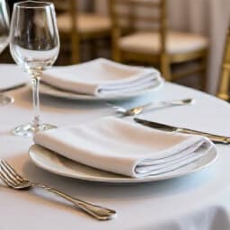 Elegant graduation party banquet hall setup in San Francisco