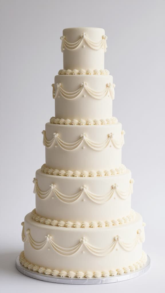 Exquisite custom wedding cake from Beluga Banquet Hall. A beautifully decorated multi-tiered specialty cake with intricate details, perfect for a San Francisco wedding reception, showcasing expert pastry artistry.