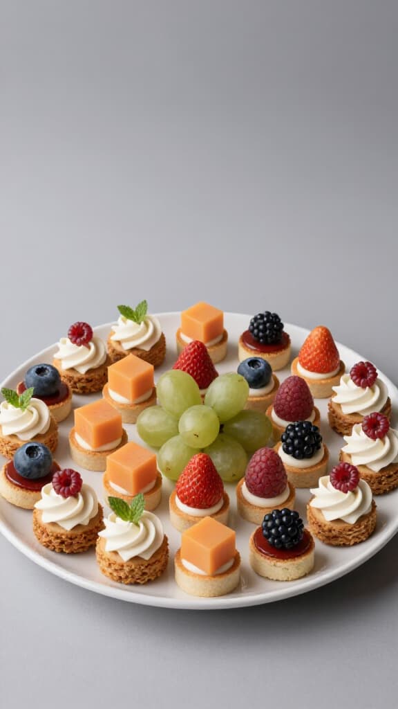 Professional Corporate Lunch Catering Setup in San Francisco with Diverse Cuisine. A beautifully arranged buffet table showcasing a variety of Russian, Armenian, and Mediterranean dishes, perfect for a business event, featuring elegant serving platters and a welcoming presentation.