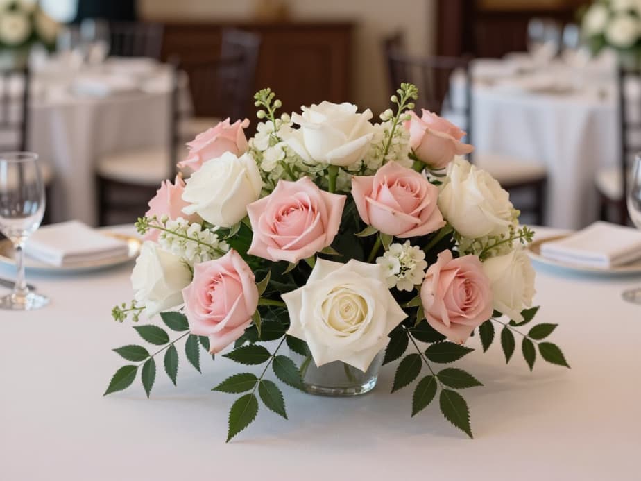 Elegant Engagement Party at Beluga Banquet Hall in San Francisco. A beautifully decorated event space with guests celebrating, showcasing exquisite table settings and a festive atmosphere, perfect for a memorable celebration.