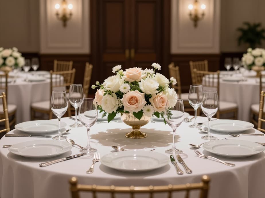 Elegant wedding reception venue at Beluga Banquet Hall in San Francisco. A beautifully set room with a dance floor, guests enjoying the celebration, showcasing the perfect ambiance for a memorable wedding day.