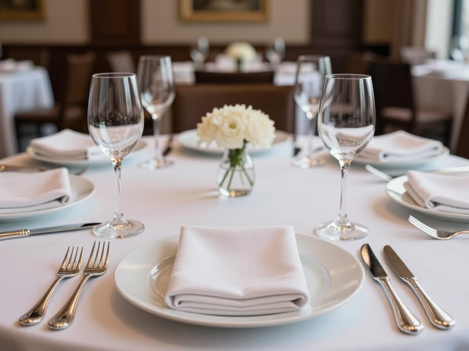 Premier business event venue in San Francisco, Beluga Banquet Hall, elegantly set up for a corporate gathering